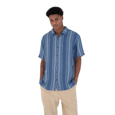 риза,с,къс,ръкав,мъжки,ризи,hurley,oceanside,short,sleeve,shirt,blue,(thunderberry)