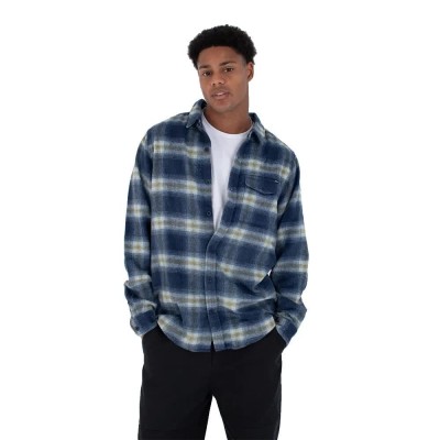 риза,с,дълъг,ръкав,мъжки,ризи,hurley,portland,heavyweight,long,sleeve,shirt,blue,(nightforce)