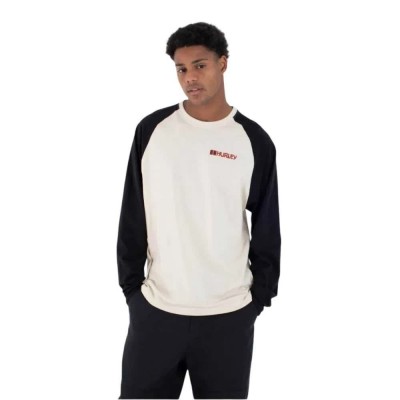 тениска,мъжки,тениски,hurley,tattoo,ranglan,long,sleeve,t,shirt,white,(bone)