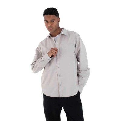 риза,с,дълъг,ръкав,дамски,ризи,мъжки,ризи,hurley,staple,twill,long,sleeve,shirt,grey,(bone)