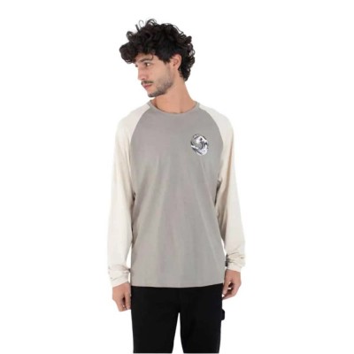 тениска,мъжки,тениски,дамски,тениски,hurley,tattoo,long,sleeve,t,shirt,grey,(bone)
