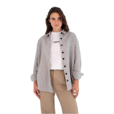риза,с,дълъг,ръкав,дамски,блузи,дамски,ризи,hurley,union,solid,long,sleeve,shirt,light,heather,grey