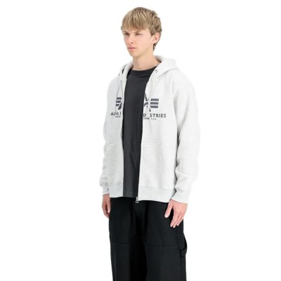 блуза,мъжки,пуловери,alpha,industries,basic,full,zip,sweatshirt,pastel,grey,melange,(grey)