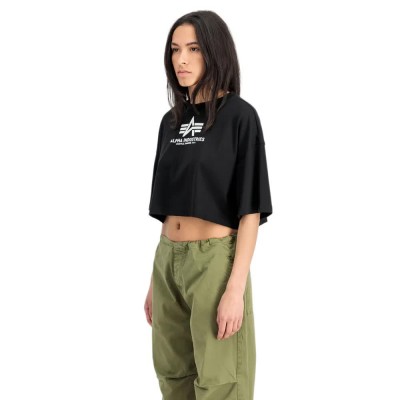 фланелка,с,къс,ръкав,дамски,топове,alpha,industries,basic,pp,short,sleeve,top,black