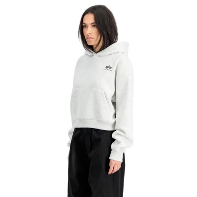 суичър,дамски,блузи,alpha,industries,basic,sl,hoodie,pastel,grey,melange,(grey)