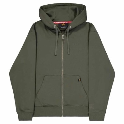 блуза,мъжки,пуловери,alpha,industries,label,bp,full,zip,sweatshirt,dark,olive,(green)
