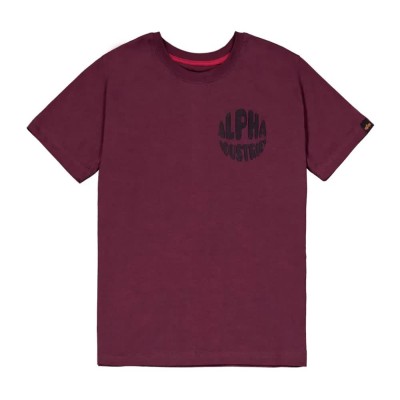 тениска,детски,тениски,alpha,industries,logo,bp,short,sleeve,t,shirt,dark,cherry,(purple)