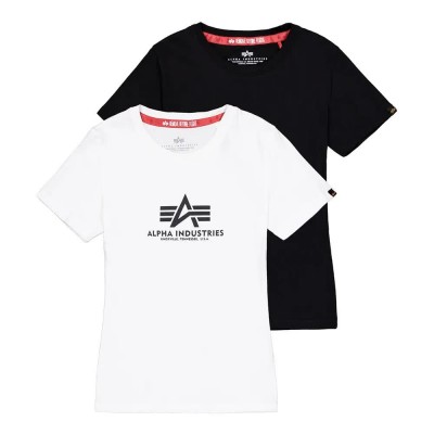 тениска,дамски,тениски,alpha,industries,new,basic,short,sleeve,t,shirt,2,units,black,white,(white,black)