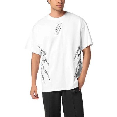 тениска,мъжки,тениски,philipp,plein,sport,body,lines,short,sleeve,t,shirt,white,(white)