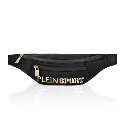 чанта,всички,чанти,philipp,plein,sport,fanny,pack,waist,bag,black,light,gold,(black)