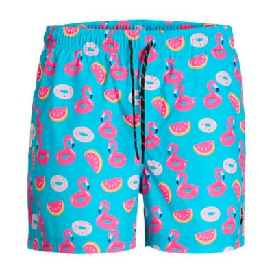 бански,гащета,мъжки,бански,костюми,jack,&,jones,maui,novelty,swimming,shorts,blue,(blue,pink)