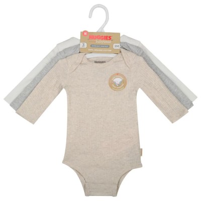 детски,облекла,за,момчета,huggies,clothes,5z2967,long,sleeve,body,3,units,beige,(oatmeal,heather)