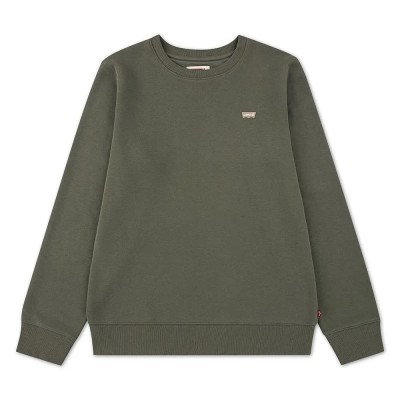 блуза,детски,блузи,levi´s,®,mini,logo,crewneck,sweatshirt,green,(deep,lichen,green)