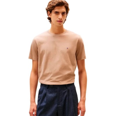 тениска,мъжки,тениски,tommy,hilfiger,ess,seasonal,short,sleeve,t,shirt,coastal,taupe,(beige)