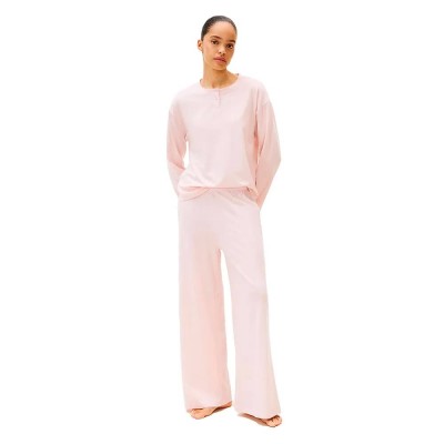 пижама,дамски,пижами,tommy,hilfiger,henley,pyjama,pink,(light,pink,heather)