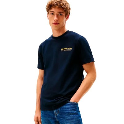 тениска,мъжки,тениски,tommy,hilfiger,herald,back,graphic,short,sleeve,t,shirt,desert,sky,(blue)