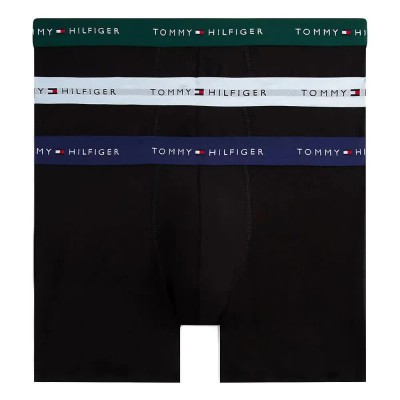 боксерки,мъжко,бельо,tommy,hilfiger,signature,essential,brief,boxers,3,units,ornamental,green,purply,navy,vessel,blue,(black)