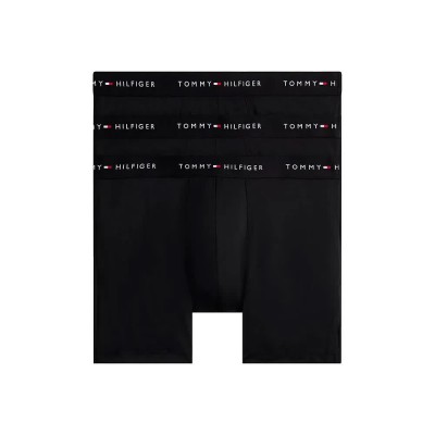 боксерки,мъжко,бельо,tommy,hilfiger,um0um03618,brief,boxers,3,units,black,black,black,(black)