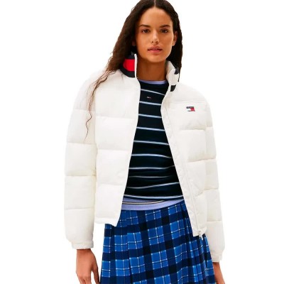 яке,дамски,якета,и,палта,tommy,jeans,ess,flag,padded,jacket,white,(ecru)