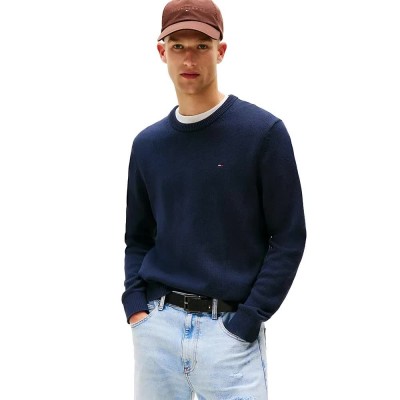 блуза,мъжки,пуловери,tommy,jeans,ess,slim,fit,sweater,blue,(dark,night,navy)