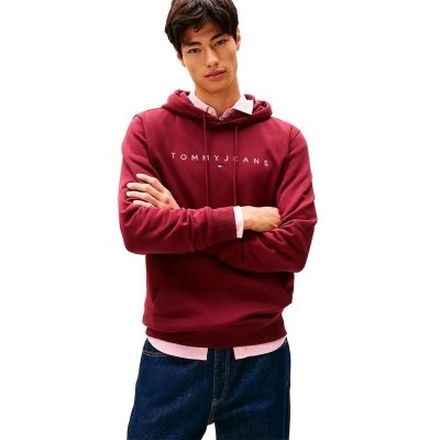 суичър,мъжки,пуловери,tommy,jeans,linear,logo,regular,fit,hoodie,red,(red,wine,multicolor)