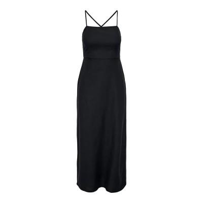 рокля,дамски,поли,и,рокли,only,jakiri,linen,sleeveless,midi,dress,black,(black)