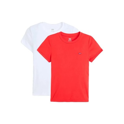 тениска,дамски,тениски,levi´s,®,essential,short,sleeve,t,shirt,2,units,white,poppy,red,white,poppy,red,(red,white)