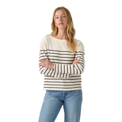 фланелка,с,къс,ръкав,дамски,топове,levi´s,®,marin,stripe,short,sleeve,top,magnolia,stripe,egret,anthracite