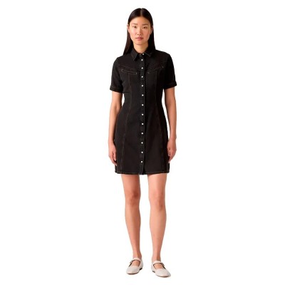рокля,дамски,поли,и,рокли,levi´s,®,rinoa,denim,short,sleeve,dress,black,(last,act)