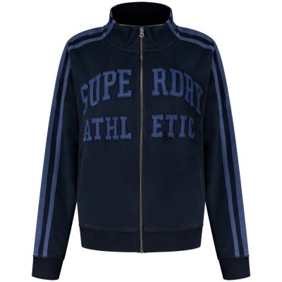 блуза,дамски,блузи,superdry,athletic,applq,loose,full,zip,sweatshirt,blue,(eclipse,navy)