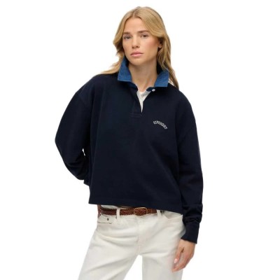 блуза,дамски,блузи,superdry,athletic,essential,graphic,sweatshirt,blue,(eclipse,navy)