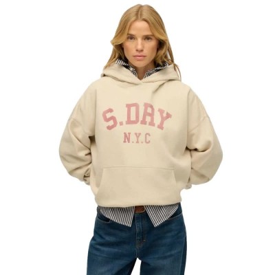 суичър,дамски,блузи,superdry,athletic,essentials,relaxed,fit,hoodie,beige,(oat,bran)