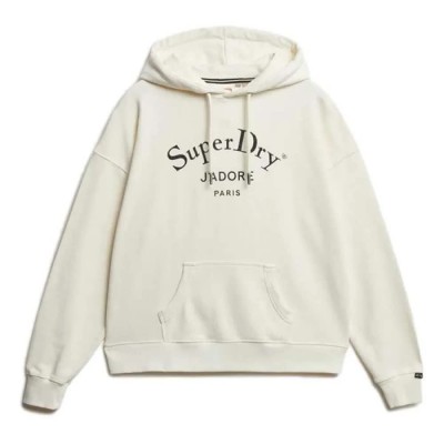 суичър,дамски,блузи,superdry,brand,mark,relaxed,fit,hoodie,chalk,white,(beige)