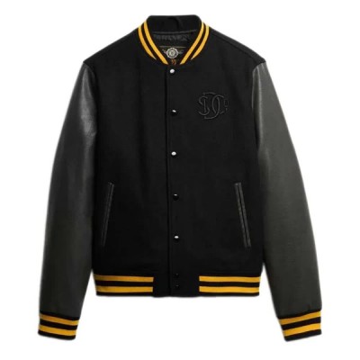 яке,мъжки,якета,superdry,classic,varsity,bomber,jacket,black