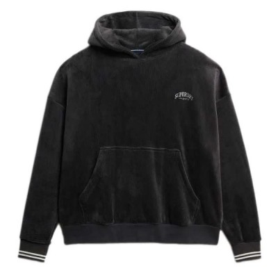 суичър,дамски,блузи,superdry,country,club,velour,loose,fit,hoodie,black,(blackboard)