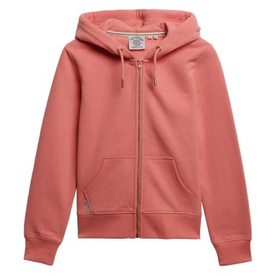 блуза,дамски,блузи,superdry,essential,logo,full,zip,sweatshirt,lantana,pink,(pink)