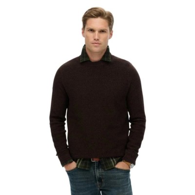 блуза,мъжки,пуловери,superdry,m6110681a,sweater,dark,brown,black