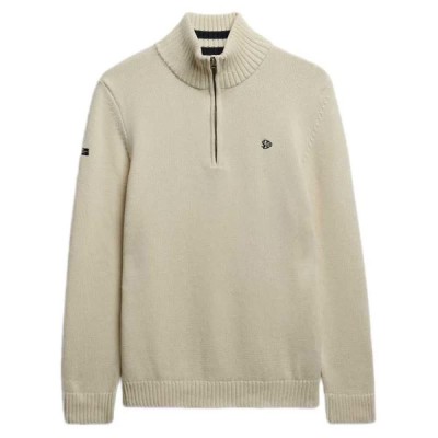 блуза,мъжки,пуловери,superdry,m6110706a,half,zip,sweater,cream,(beige)