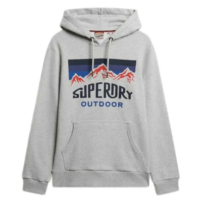суичър,мъжки,пуловери,superdry,mountain,relaxed,fit,hoodie,glacier,grey,marl,(grey)