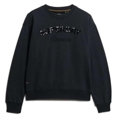 блуза,дамски,блузи,superdry,premium,design,loose,fit,sweatshirt,vulcan,black,(black)