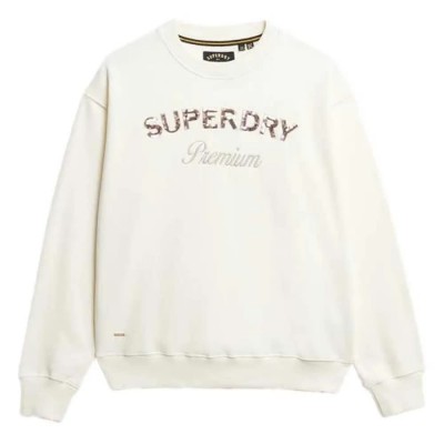блуза,дамски,блузи,superdry,premium,design,loose,fit,sweatshirt,chalk,white,(beige)