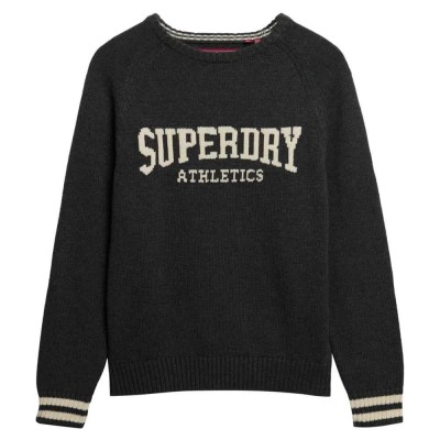 блуза,дамски,пуловери,дамски,плетени,дрехи,superdry,slouchy,intarsia,graphic,sweater,highland,grey,marl,(black)