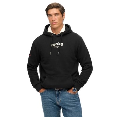 суичър,мъжки,пуловери,superdry,tattoo,flash,loose,fit,hoodie,black