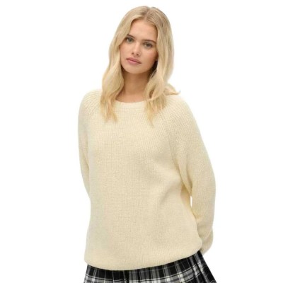 блуза,дамски,пуловери,дамски,плетени,дрехи,superdry,w6110672a,relaxed,fit,sweater,natural,white