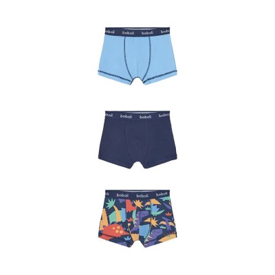 боксерки,детско,бельо,boboli,932026,boxers,3,units,dino,print,(blue)