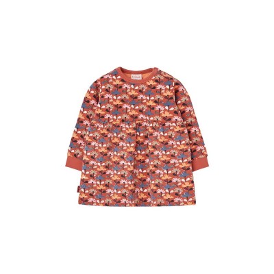 рокля,детски,поли,и,рокли,boboli,fleece,printed,dress,flower,print,(orange)