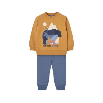 анцуг,детски,анцузи,boboli,fleece,tracksuit,wheat,(brown,blue)