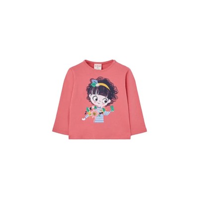 тениска,детски,тениски,boboli,knit,basic,long,sleeve,t,shirt,hibiscus,(pink)