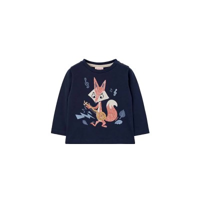 тениска,детски,тениски,boboli,knit,basic,long,sleeve,t,shirt,marine,(blue)