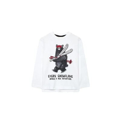 тениска,детски,тениски,boboli,knit,long,sleeve,t,shirt,chemical,white,13,(white)